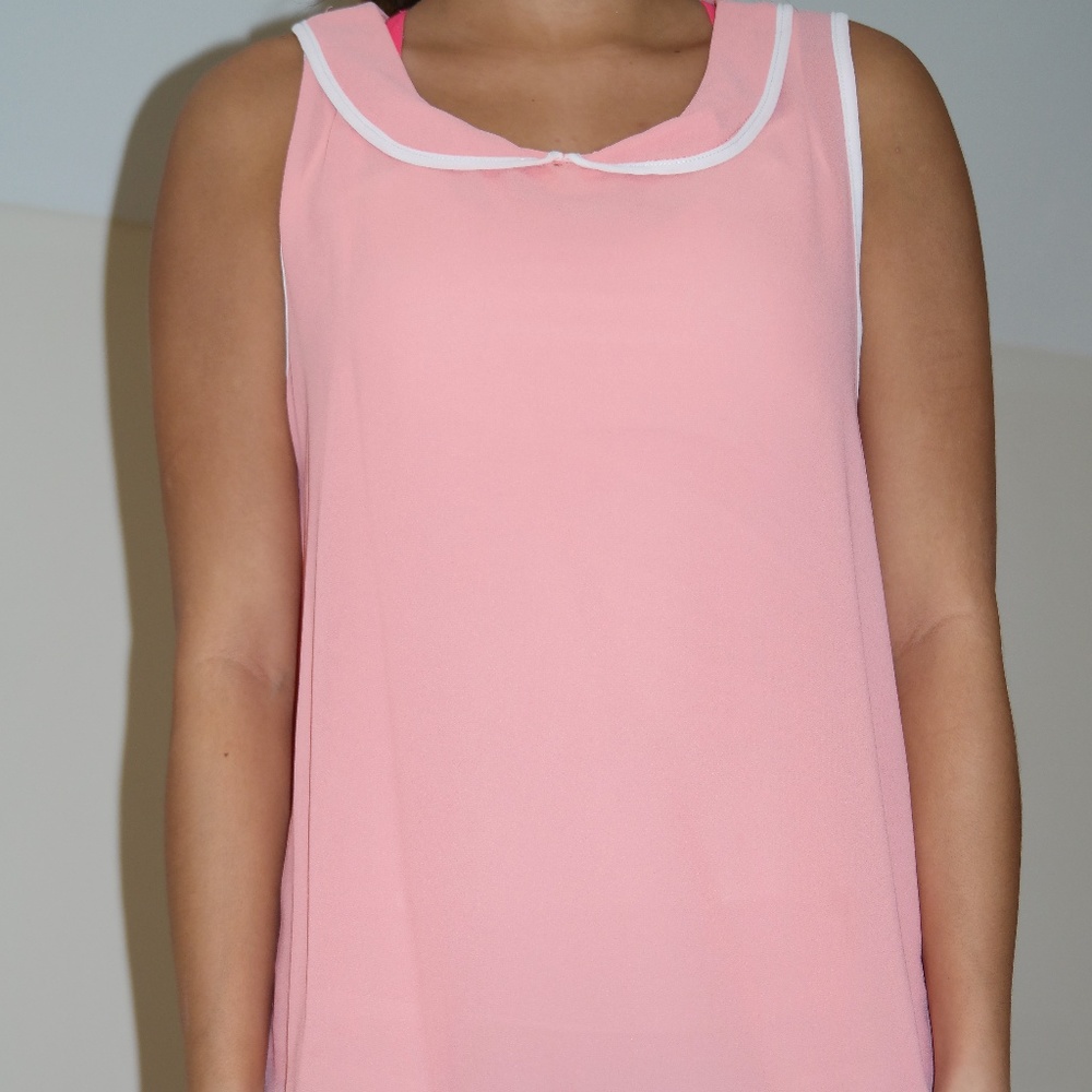 Peter Pan Collar Sleeveless Blouse